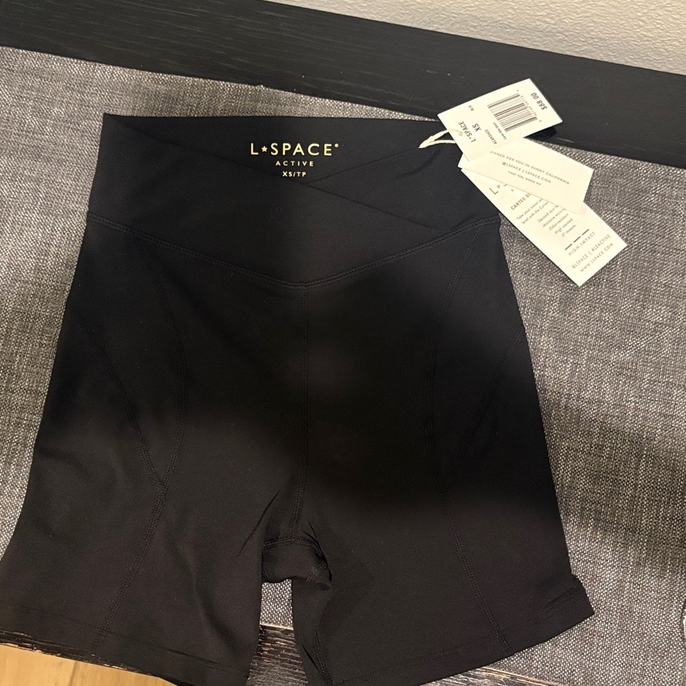 NWT L*Space Carter Black Bike Shorts